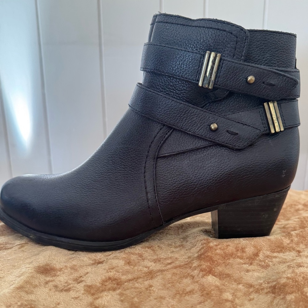 Naturalizer Leather Boots Black 7.5 WIDE - 37.5 Leather